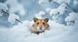 © Outkast - Cute hamster in snow