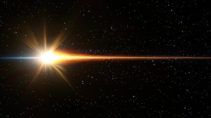Wall Mural - a bright pulsar emitting powerful radiation
