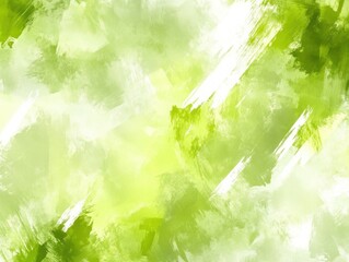 Poster - Abstract painting light green and white
