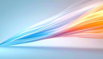Poster - Dynamic flow of colorful waves digital art composition abstract studio environment perspective concept