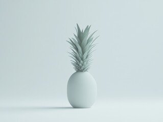 Poster - Minimalist Pineapple Still Life in Studio Setting with Soft Lighting for Conceptual Art Projects and Design Elements
