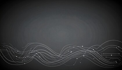 Poster - Dynamic digital waves illustrating technology concepts in abstract background