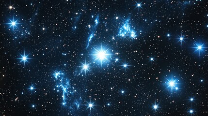 Wall Mural - a cluster of young, bright stars