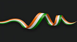 Indian flag ribbon independence day background