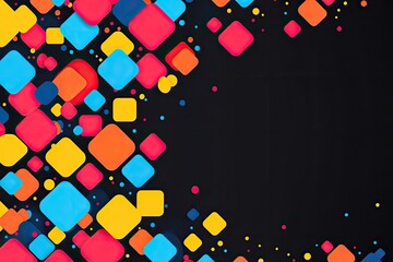 Poster - Vibrant geometric shapes background