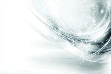 Aufkleber - abstract, flowing, silver design