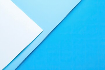 Poster - Abstract geometric shapes in light blue and white