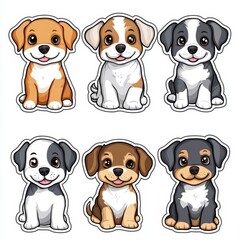 Wall Mural - Sticker Design of Cute Puppy