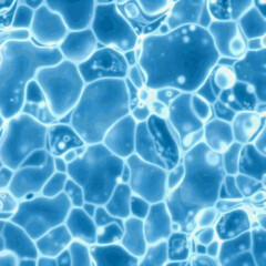 Leinwandbilder - Abstract blue background with a water like pattern, simulating liquid motion and light reflection, ideal for use as a texture or backdrop.