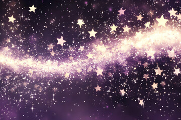 Poster - Cosmic star stream in dark violet