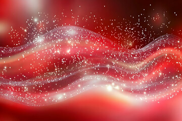 Poster - Abstract red and white swirling design