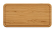 © 3D PIXEL - Rectangular wooden cutting board with rounded corners and a groove around the edge, isolated on white background.