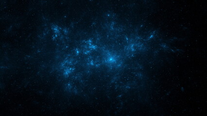 Wall Mural - mesmerizing cosmic landscape showcases vibrant blue hues complemented by distant stars and swirling 
