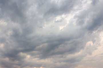 Wall Mural - dark storm clouds on the sky. dramatic cloudy weather and meteorology background. scenic environment