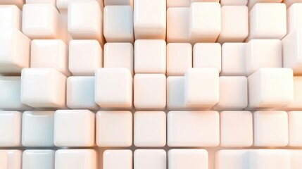Poster - abstract white cubes background creating a modern and minimalistic texture for design and artistic p