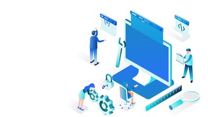 Illustration of People Collaborating on a Software Development Project