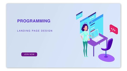 Creative Programming Landing Page Design for Web Development Projects