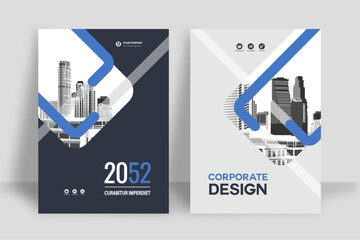 Wall Mural - City Background Business Book Cover Design Template