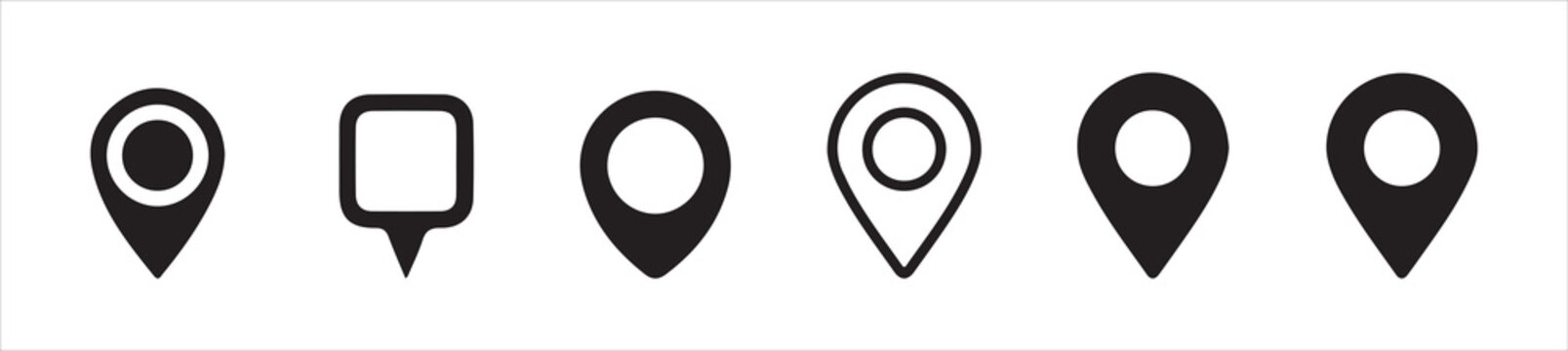Location icon. Map pointer icon. Point. Locator. Address. Victor illustration Eps 10.