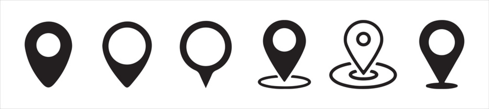 Location icon. Map pointer icon. Point. Locator. Address. Victor illustration Eps 10.