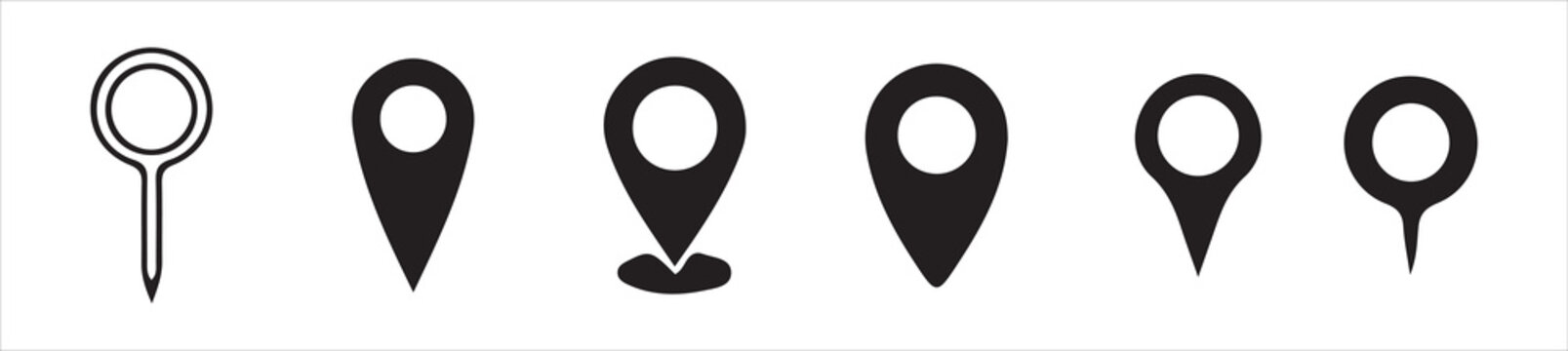 Location icon. Map pointer icon. Point. Locator. Address. Victor illustration Eps 10.