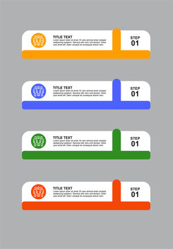 
Colorful infographic banners collection

