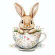 © Sukifli Dakheng - Here description and keywords for image, following all instructions Cute bunny cup is adorable