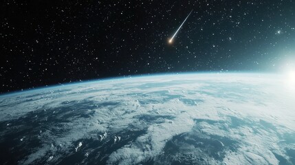 Wall Mural - a meteorite entering earthâ€™s atmosphere
