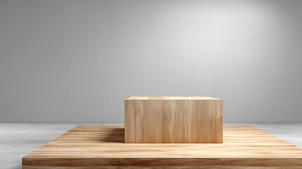 Aufkleber - Empty or blank minimal wooden table counter podium