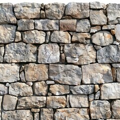 Poster - Sturdy stone wall providing a strong and rustic barrier, perfect for backgrounds and textures