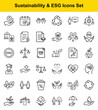 © Mahmud - Comprehensive Sustainability and ESG Icon Set Environmental, Social, and Governance Line Art