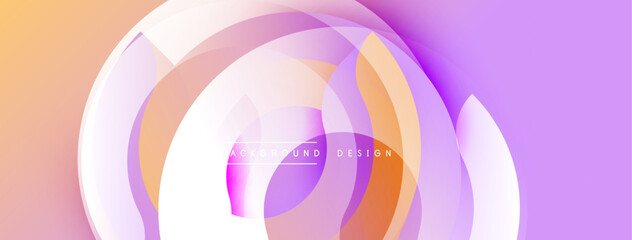 Poster - Abstract fluid shapes overlap, creating vibrant orange, purple gradients. Modern design element for backgrounds, presentations. Smooth transitions visible.