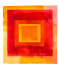 Poster - Vibrant abstract concentric square composition, this artwork shows the creative use of color, isolated on transparent background