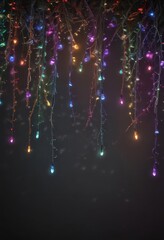 Wall Mural - Dazzling multicolored Christmas lights, festive glow ,  yellow,  christmas decorations