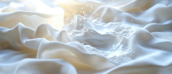 Poster - milk splash abstract close up macro shot liquid pouring creamy texture white background smooth surfa