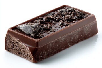 Aufkleber - Rich chocolate bar topped with dark chocolate chunks, ideal for dessert lovers and sweet treats