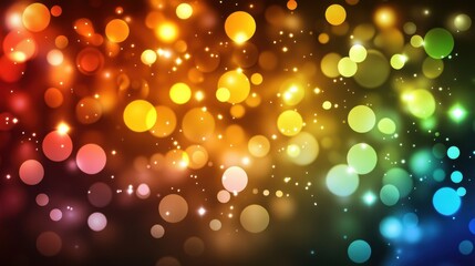 Poster - abstract bokeh lights background with colorful gradient and sparkling effect festive celebration des