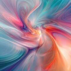 Poster - Captivating Swirling Abstract Design with a Palette of Harmonious Colors Creates Dynamic and Visual Appeal