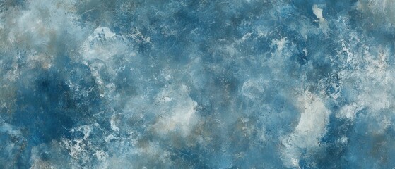 Poster - Abstract Blue Texture Background Close Up Shot for Graphic Design and Interior Design Projects with Grunge Effect and Mottled Surface