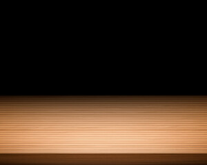 Wall Mural - Empty wooden table on dark background Empty Space for display your products