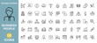 © Rico - Business people icon set. Meeting, leadership, communication, cooperation. Editable stroke. Vector illustration