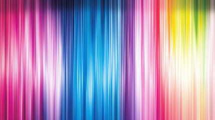 Poster - abstract color spectrum displaying vibrant rainbow hues with vertical lines and soft light effects