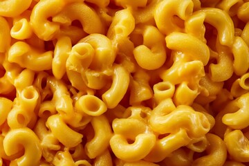 Poster - Delicious mac and cheese dish featuring creamy yellow pasta curves cooked to perfection