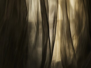 Poster - Ethereal Elegance: Abstract Fabric Interplay of Light and Shadow creating dimension