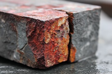 Poster - Rustic stone with vivid colors showcasing natural textures and patterns found in an outdoor setting during daylight hours