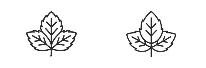 Leinwandbilder - Collection of web icons showing leaf designs suitable for nature-themed projects or branding materials