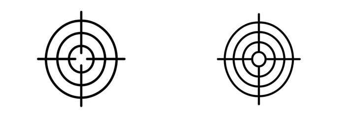 Leinwandbilder - Set of web icons featuring target designs useful for various digital applications and creative projects