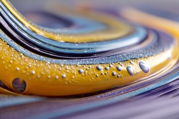 Fototapete - Colorful abstract liquid patterns created by mixing vibrant dyes in a shallow container