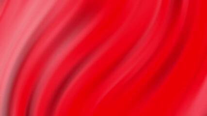 Poster - A vibrant red abstract background with smooth, flowing, wavy lines and a soft gradient effect.