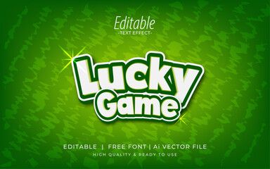 Poster - lucky game editable text.  gaming text style theme.